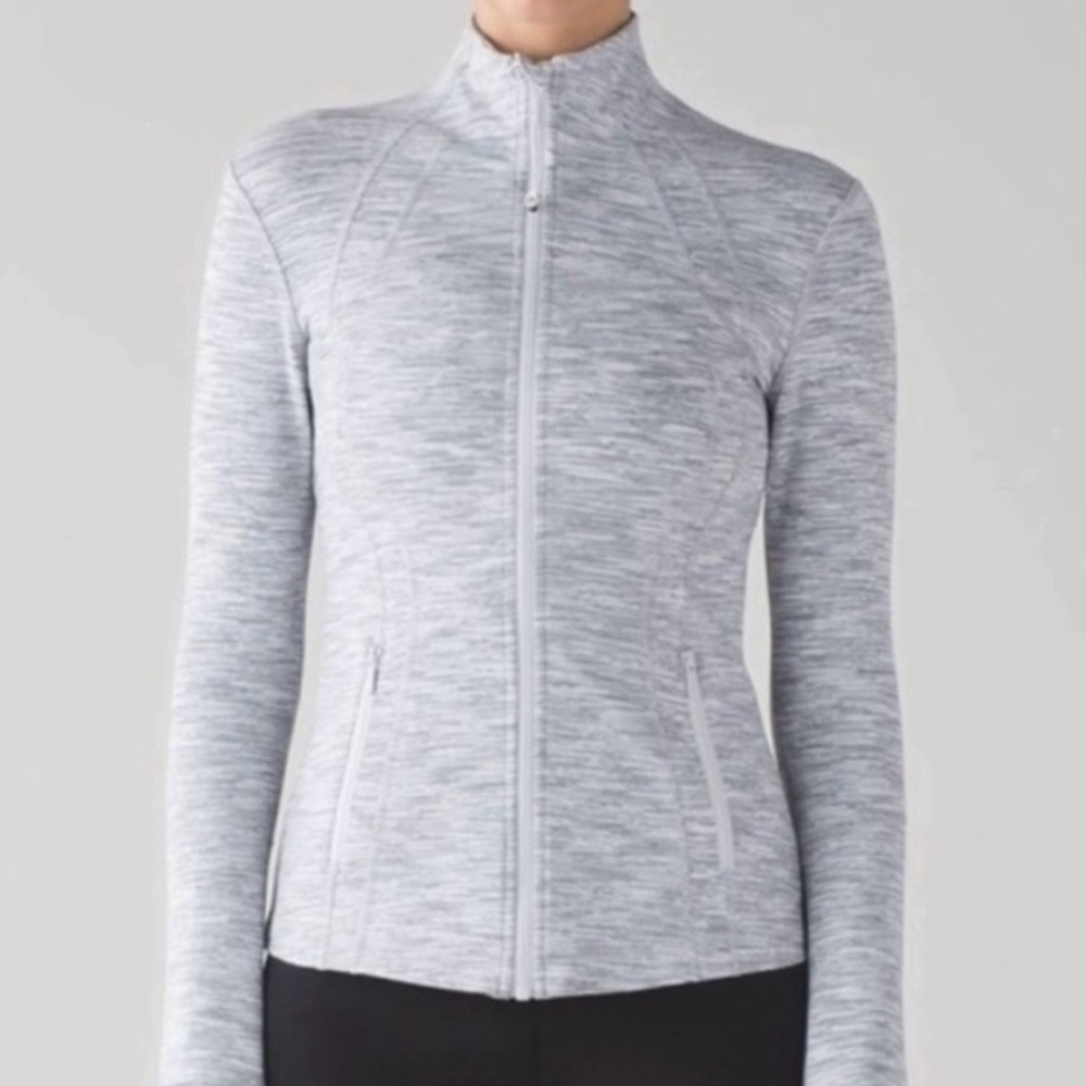 Lululemon define jacket - size 6 - EUC - white and grey striped